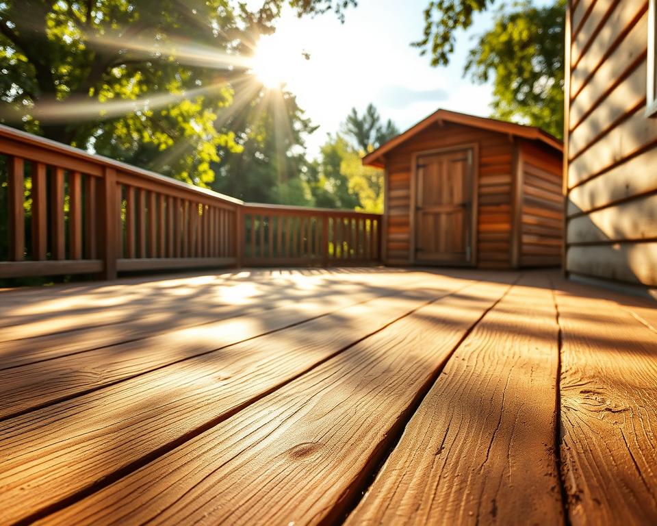 Holzölen Wetterbedingungen
