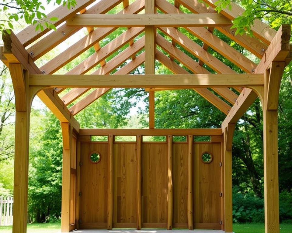 Holzpavillon Bauanleitung Schritt für Schritt