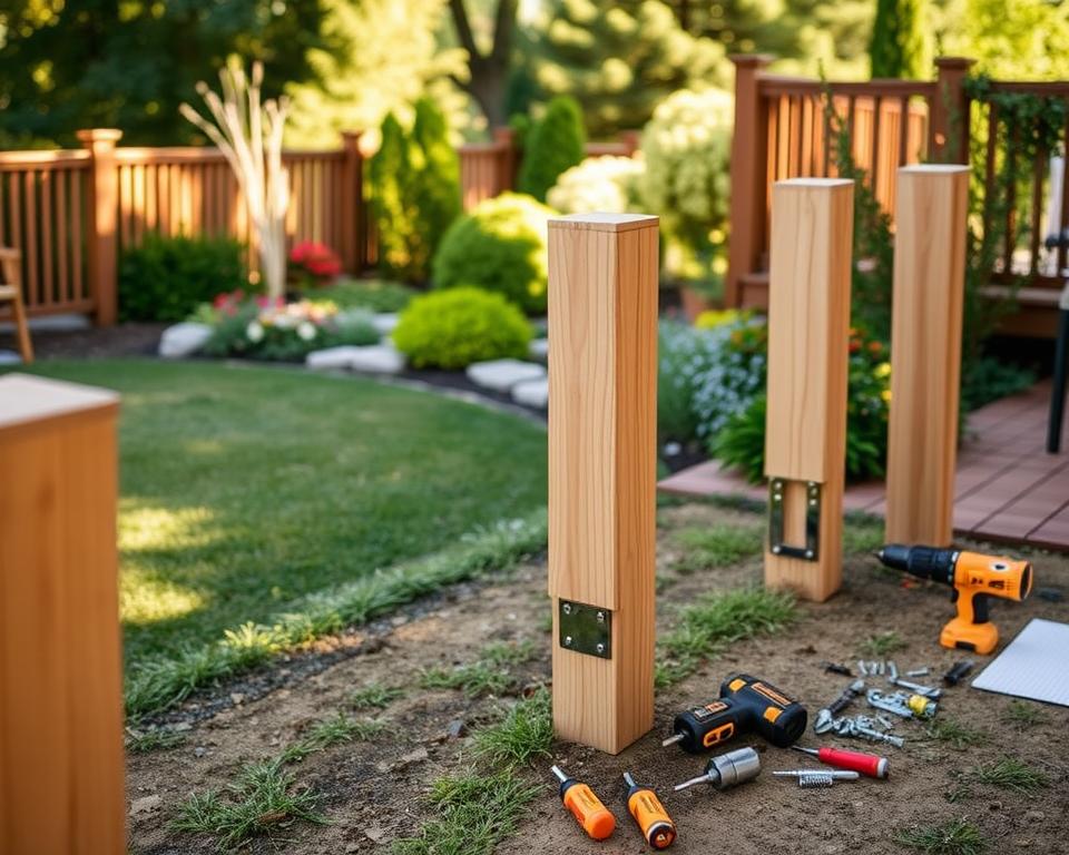 Holzpfosten installieren Anleitung