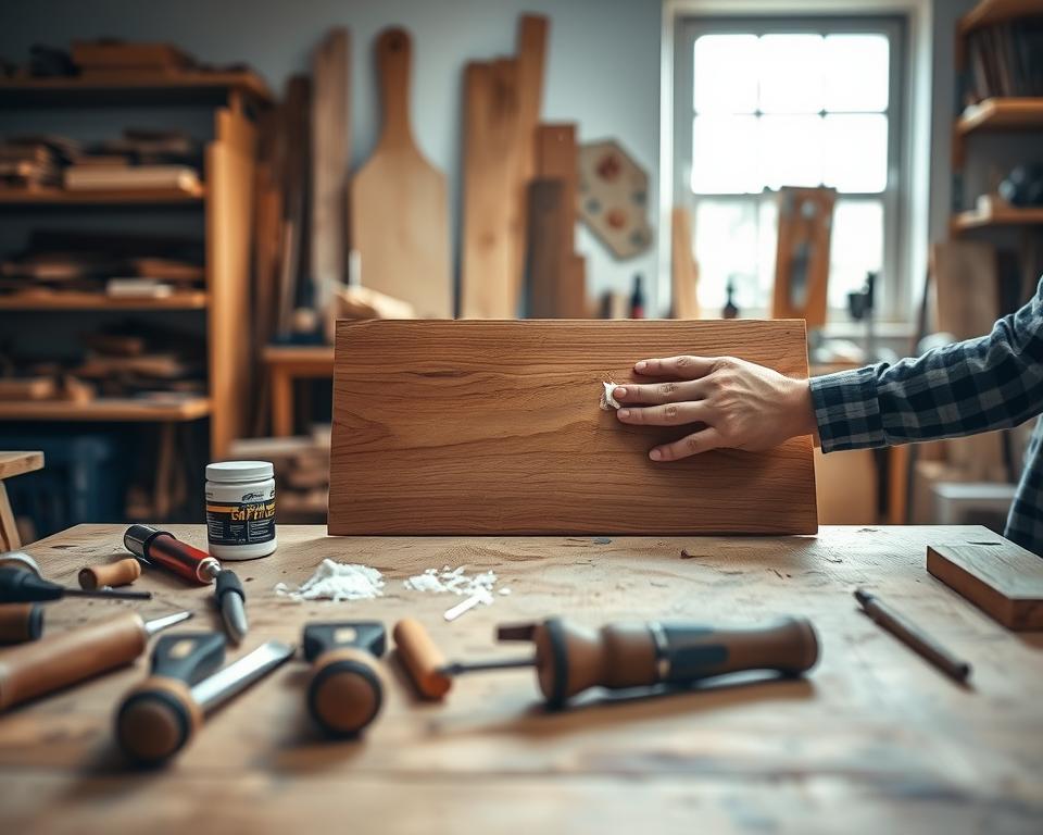 Holzreparatur Schritt für Schritt