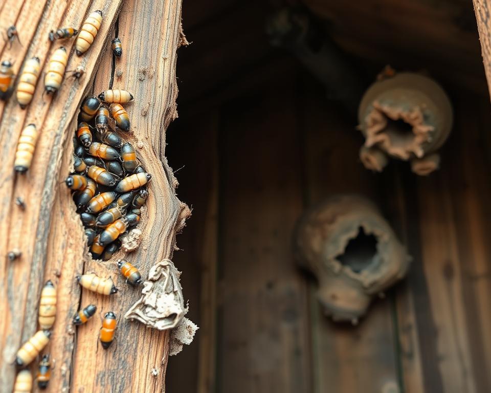 Holzschädlinge im Gartenhaus erkennen