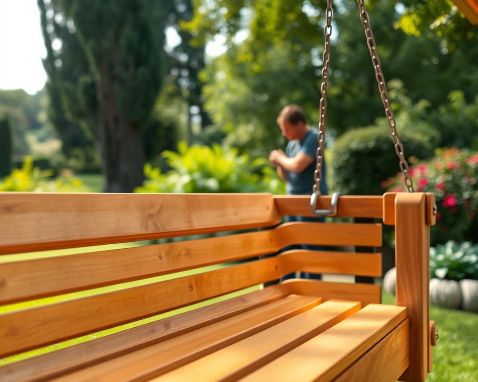 Holzschaukel Pflege und Wartung