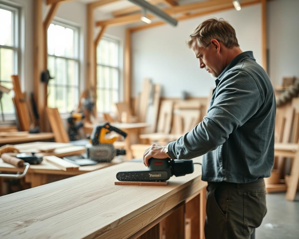 Holzschleifen Techniken