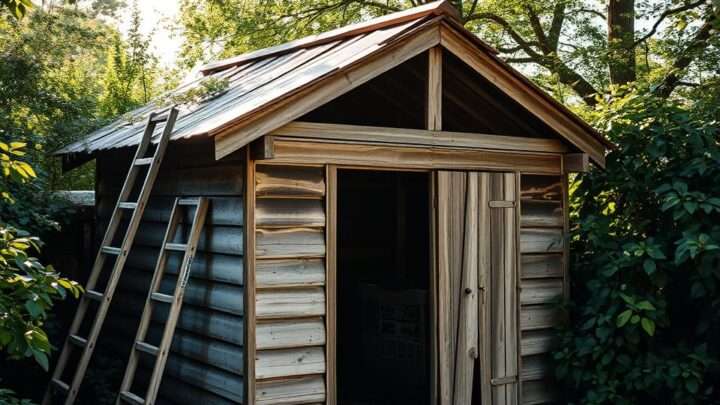 Holzschuppen-Dach hängt durch? – So reparierst und verhinderst du es effektiv