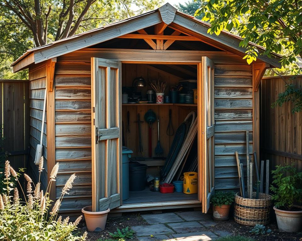 Holzschuppen Reinigung