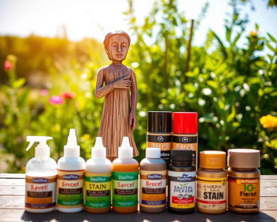 Holzschutz für Gartenfiguren