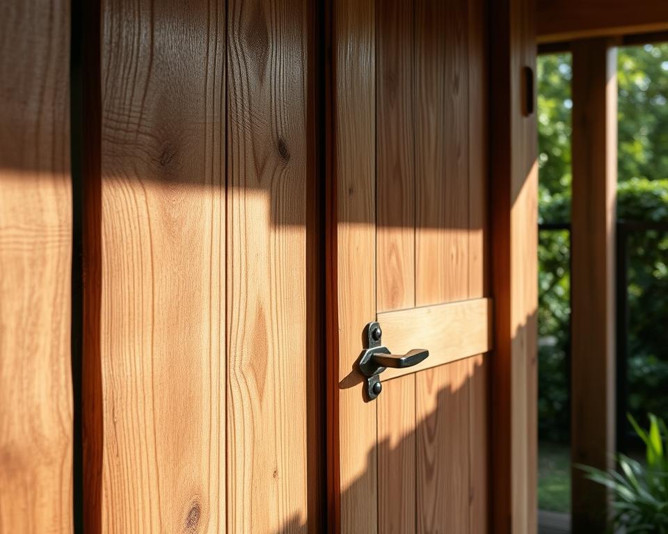 Holzschutz für Gartenhaus Türen