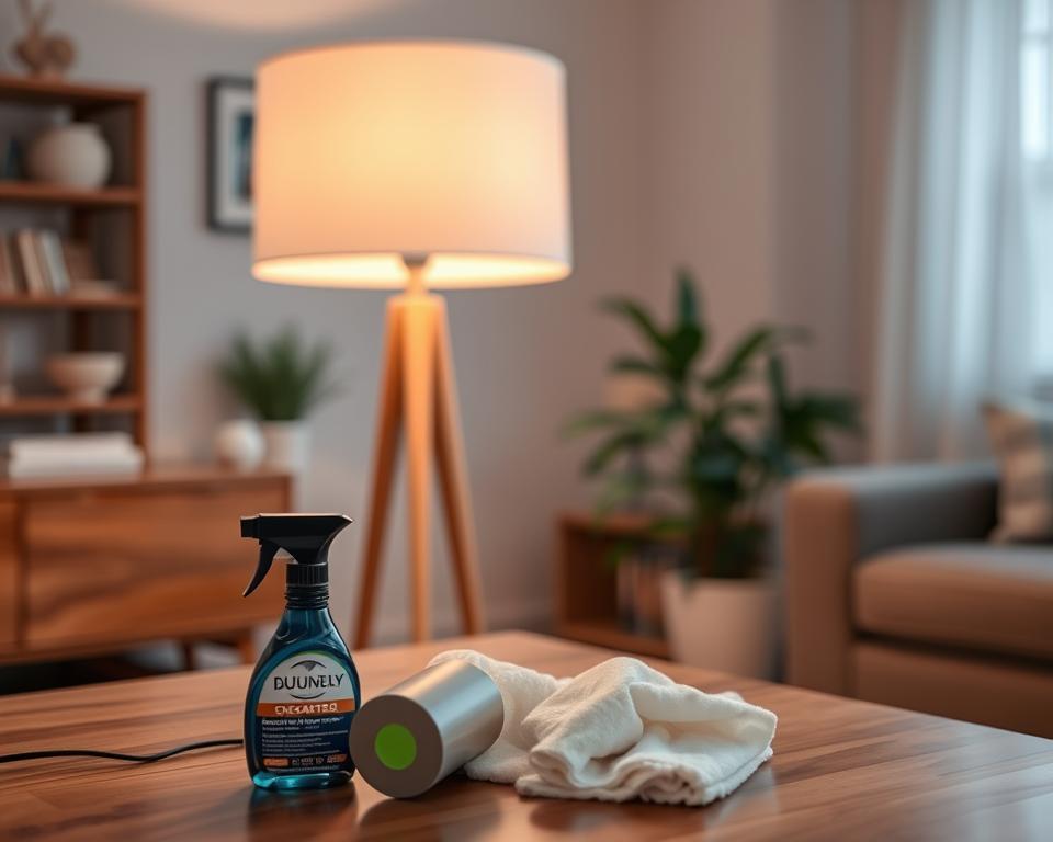 Holzstehlampe Pflege und Wartung