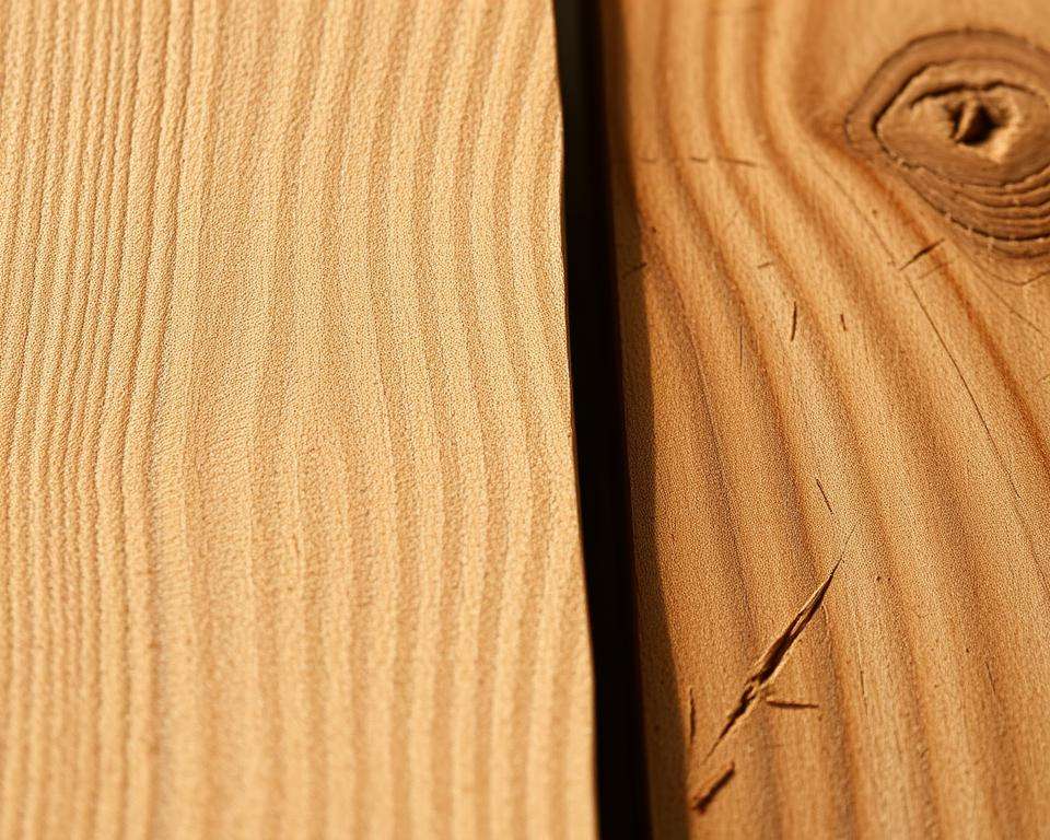 Holzstruktur Fichte Kiefer Unterschied