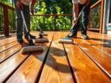 Holzterrasse reinigen und pflegen