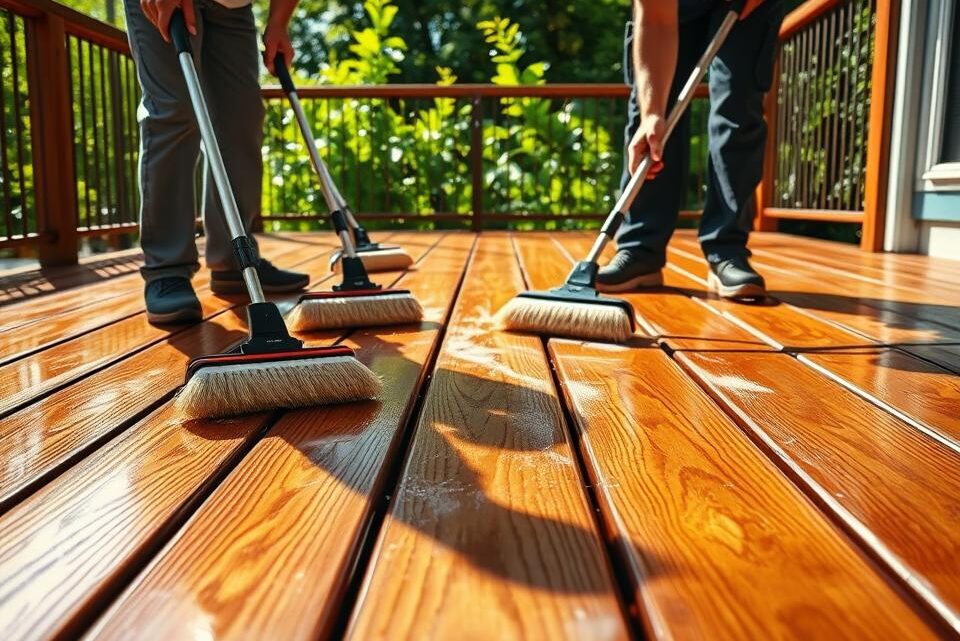 Holzterrasse reinigen und pflegen: So geht’s richtig