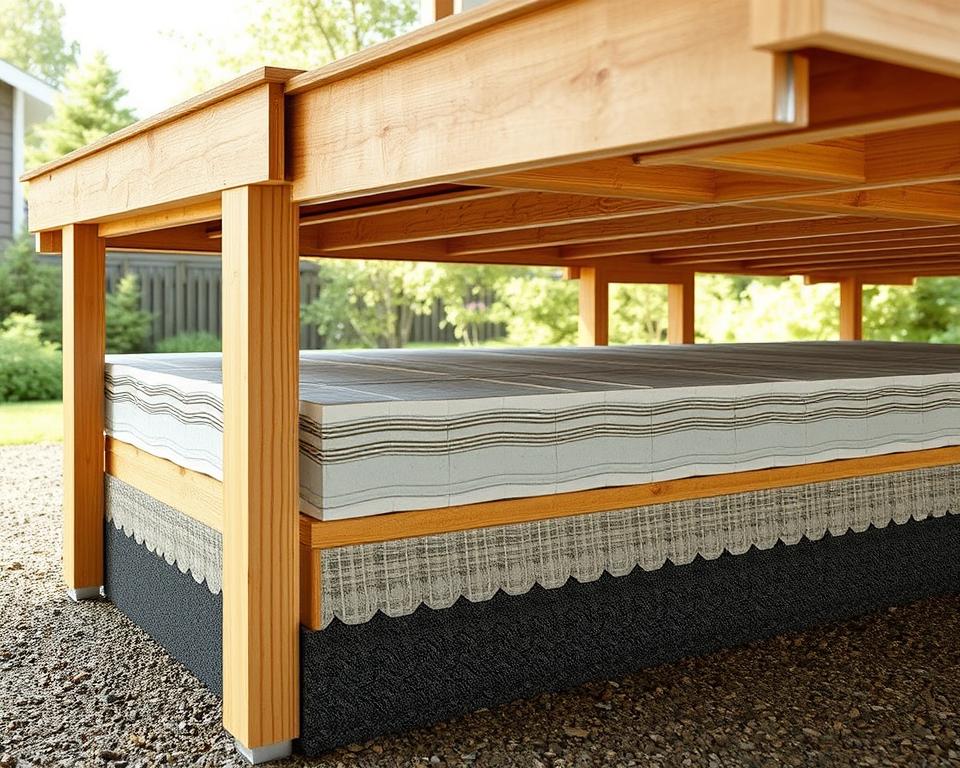 Holzterrassen Unterkonstruktion Aufbau