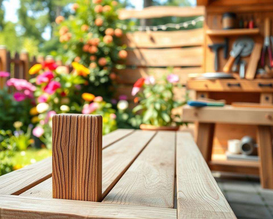 Holzverbindungen Gartenbank