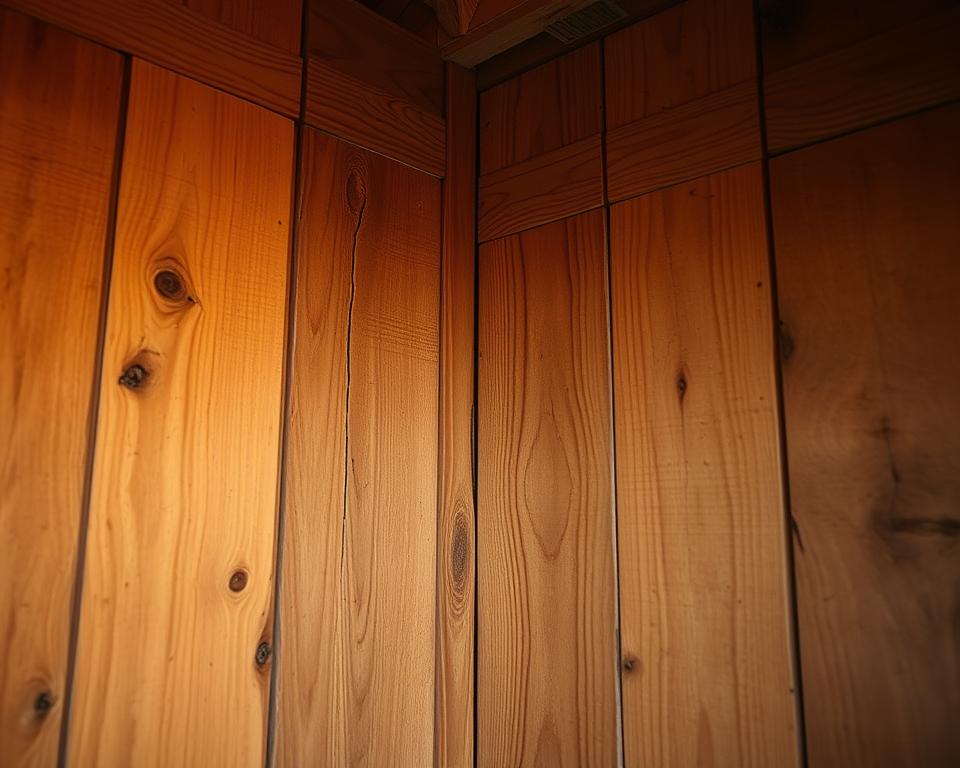 Holzverformung Anzeichen im Gartenhaus