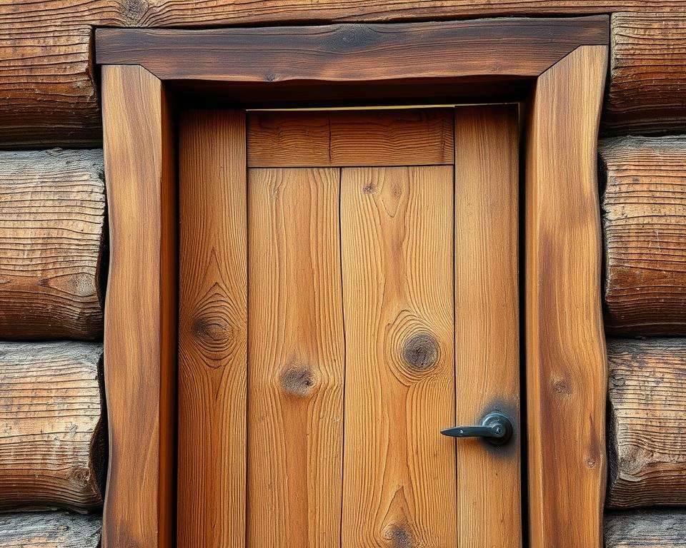 Holzverzug Blockhaustür