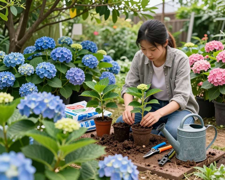 Hortensien Vermehrung und Umtopfen