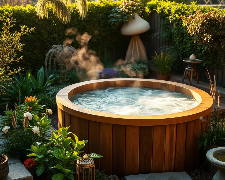 Hot Tub Holz Vorteile Wellness Garten