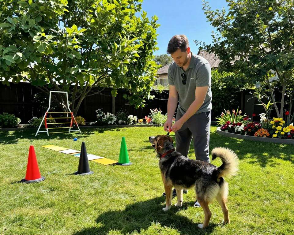 Hundetraining im Garten