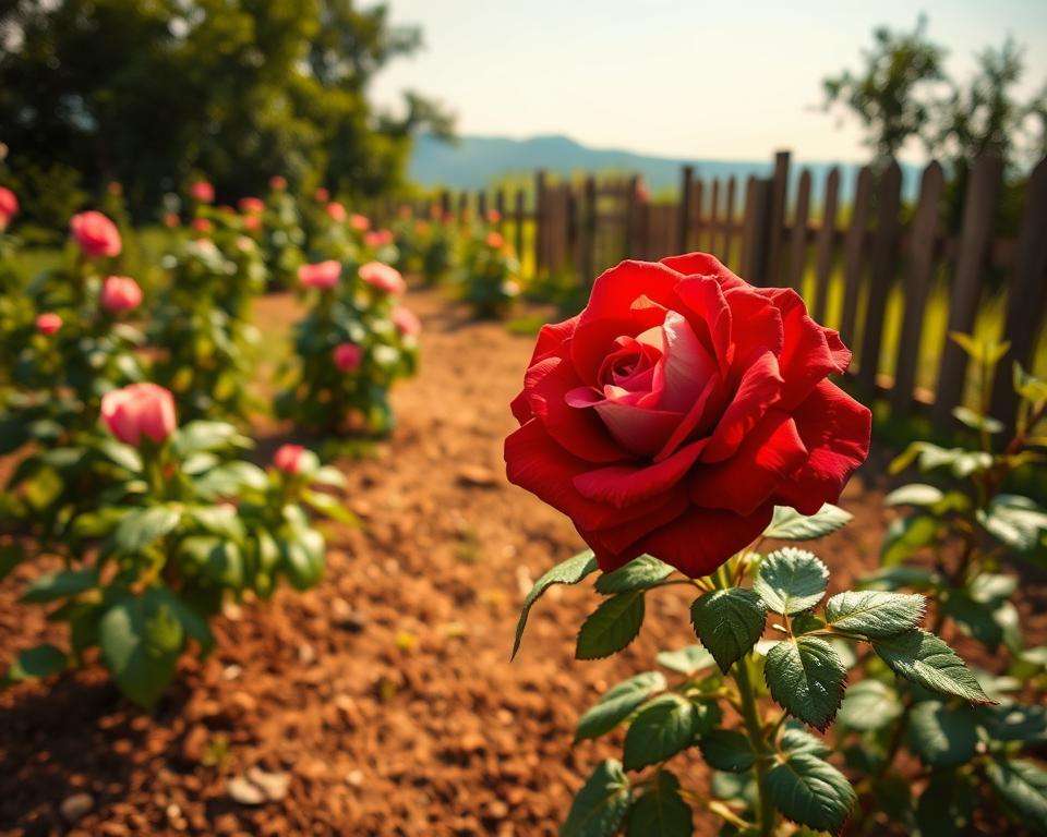 Idealer Standort und Boden für Rosen
