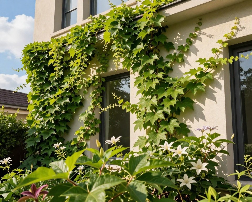 Immergrüne Kletterpflanzen für Fassadenbegrünung Immergrüne Kletterpflanzen für Fassadenbegrünung