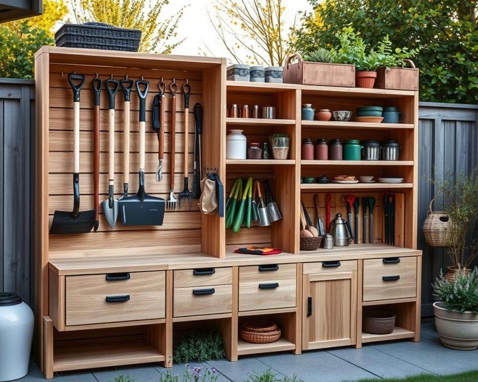 Innovative Aufbewahrung für Gartengeräte Innovative Aufbewahrung für Gartengeräte
