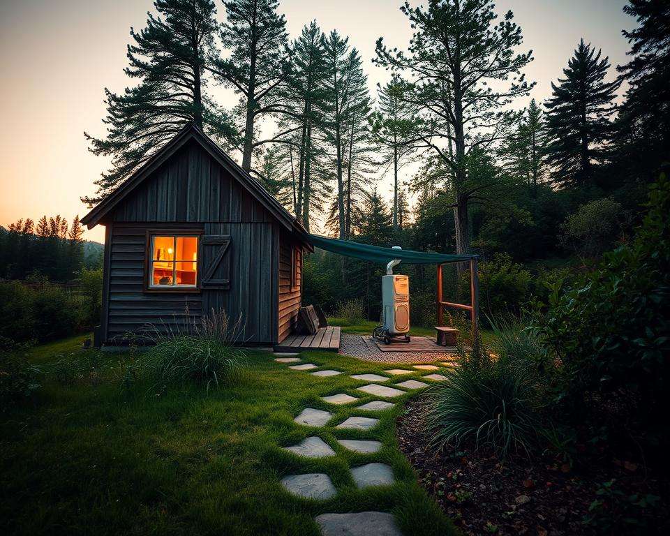 Installation Heizung Gartenhaus