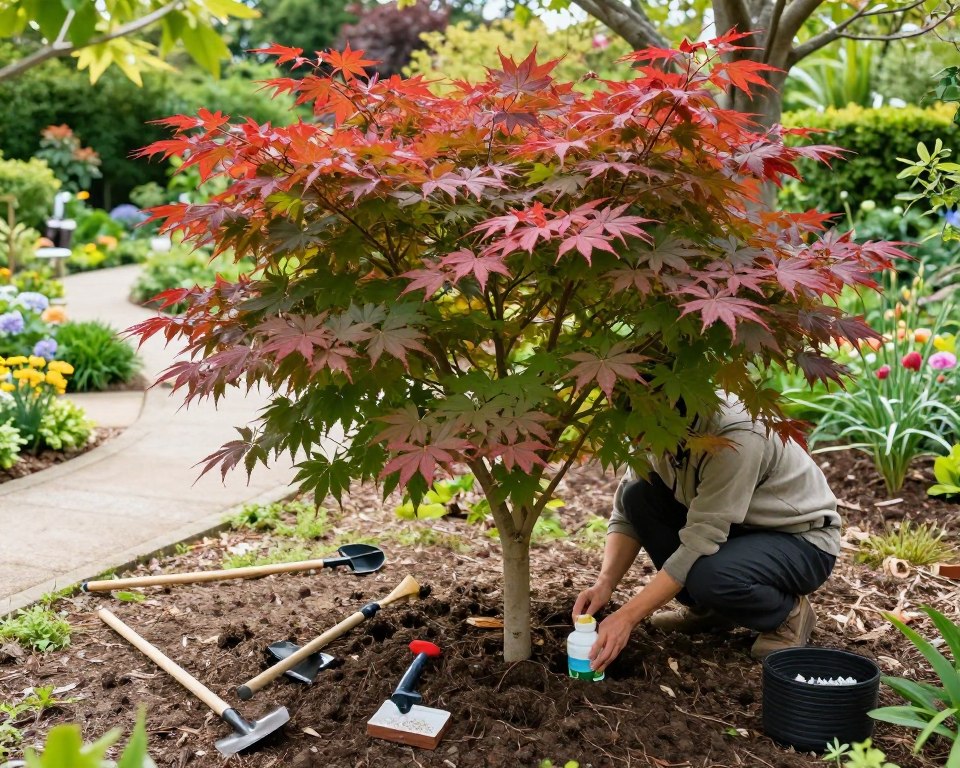 Japanischer Ahorn Düngung im Garten