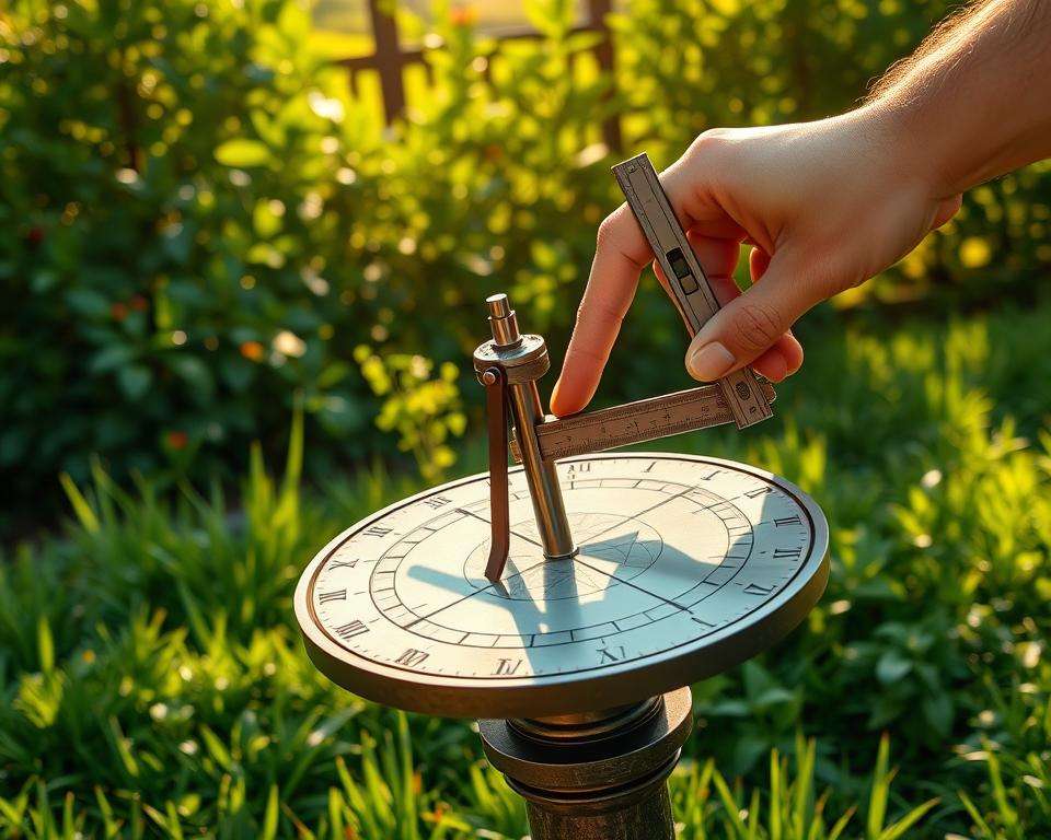 Justierung Sonnenuhr Breitengrad