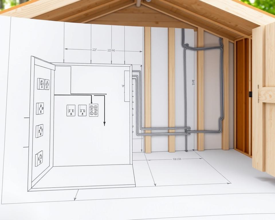 Kabelführung Gartenhaus Planung