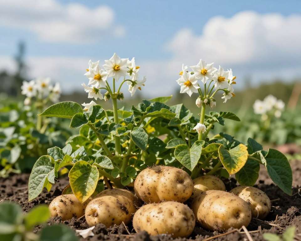 Kartoffelerntereife Reifezeichen