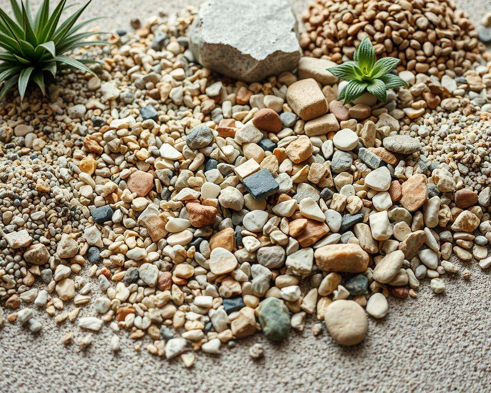 Kies Materialien Auswahl Kies Materialien Auswahl