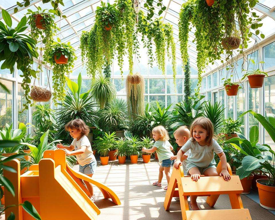 Kinderbereich im Gewächshaus