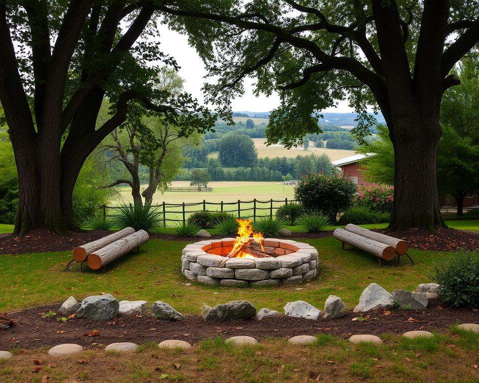 Klassische Lagerfeuerstelle im Garten