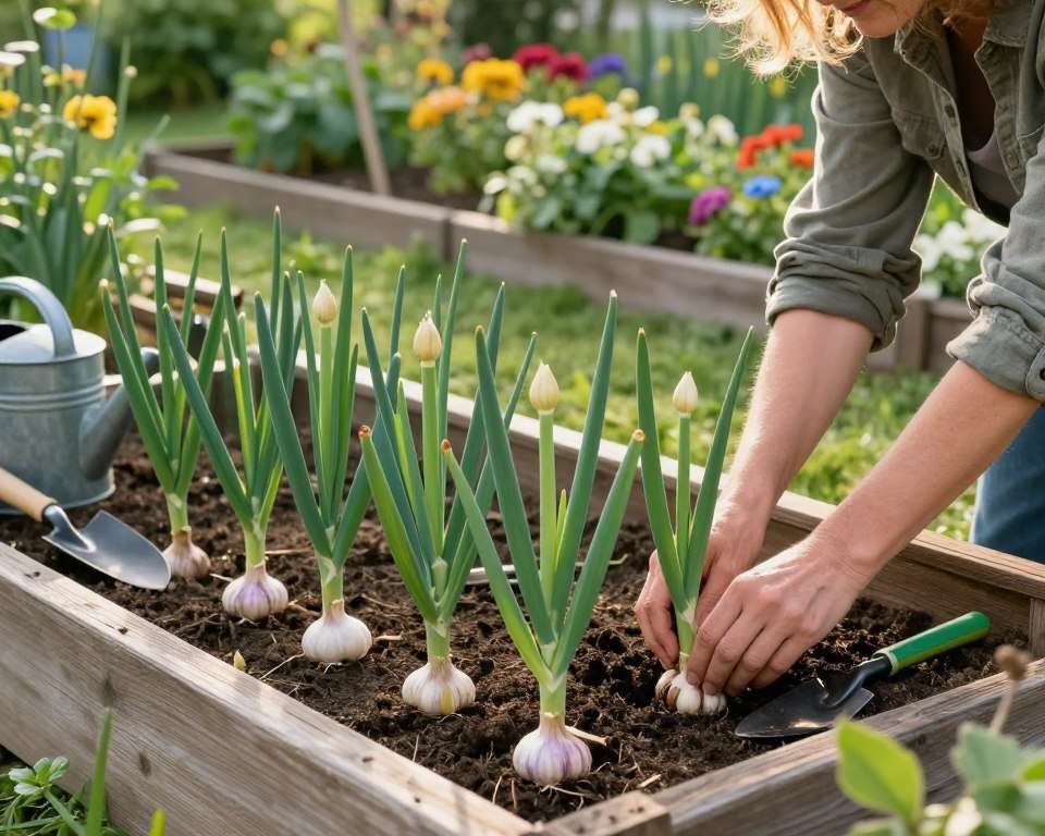 Knoblauch Pflege im Hochbeet Knoblauch Pflege im Hochbeet