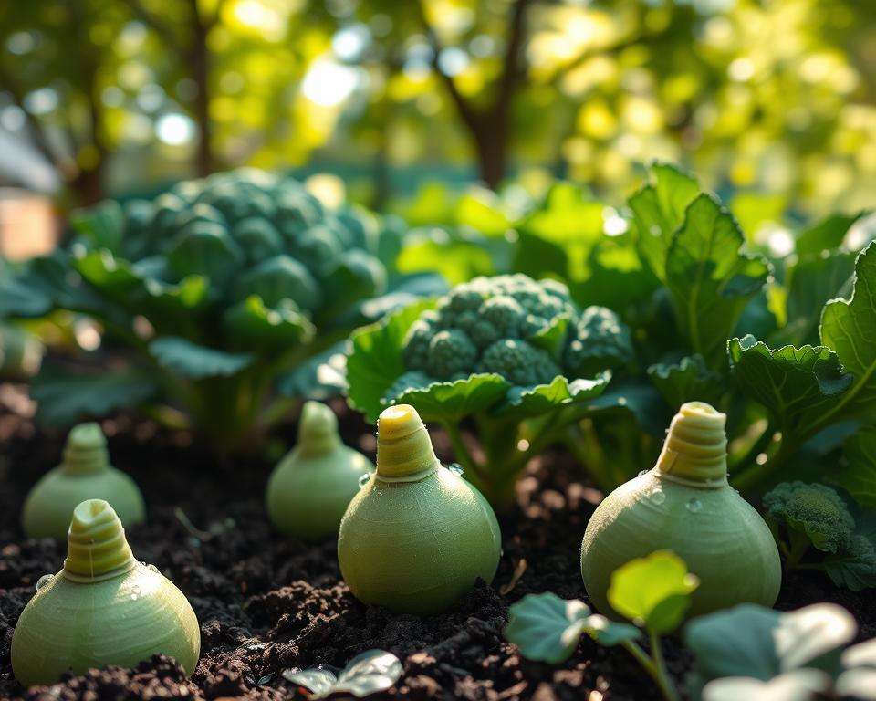 Kohlgewächse im Halbschatten
