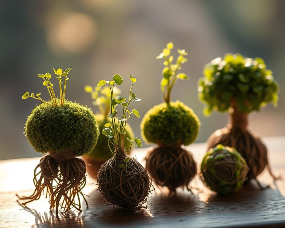 Kokedama Pflanzen Auswahl