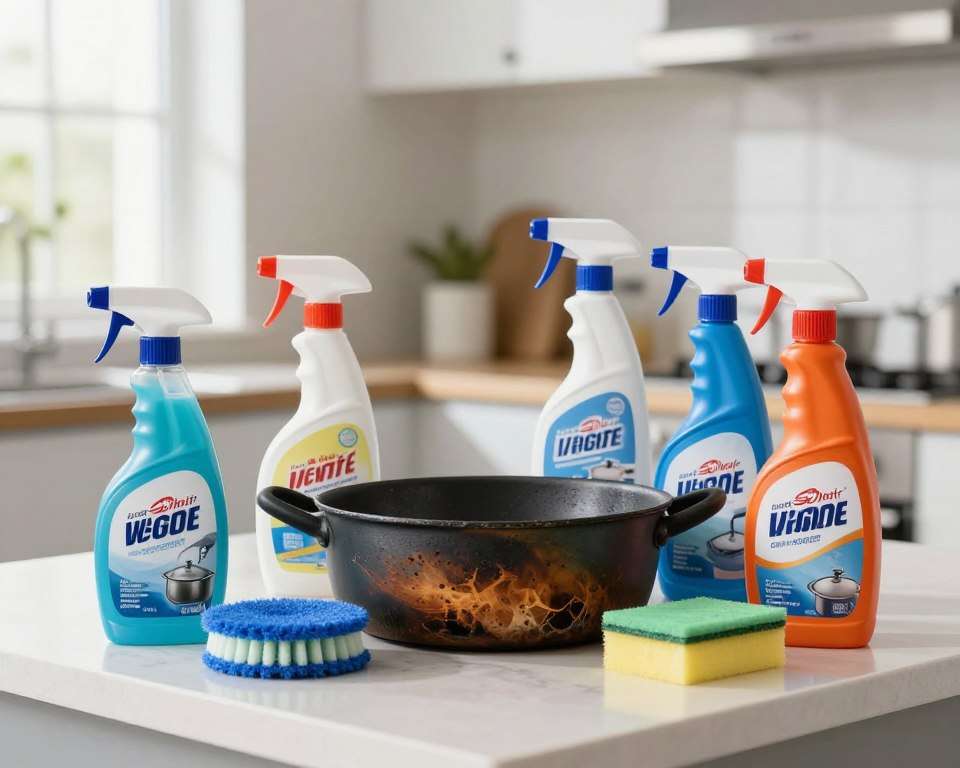 Kommerzielle Reinigungsmittel für angebrannte Töpfe