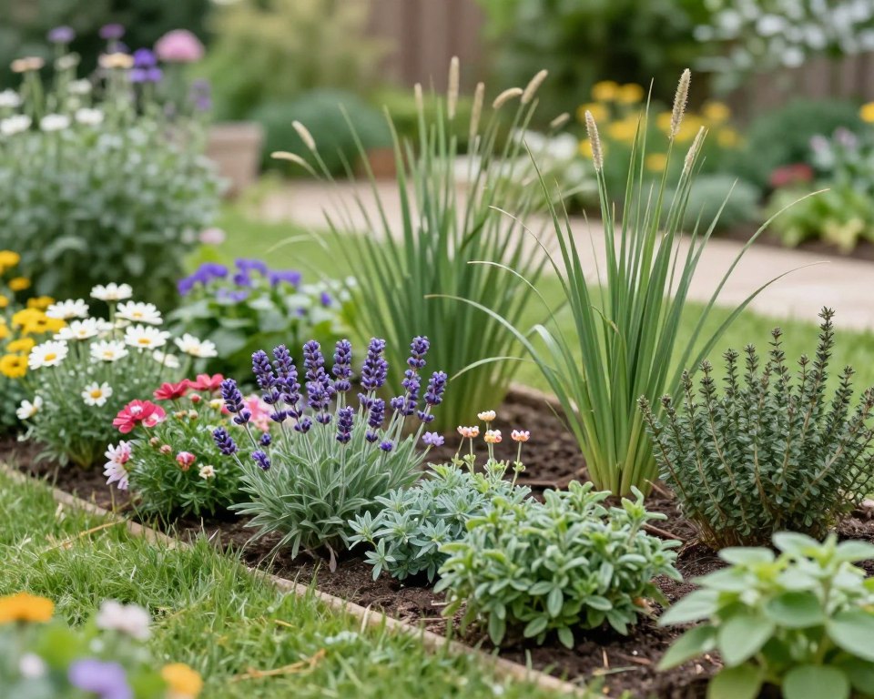 Kompakte Pflanzen für schmale Beetstreifen
