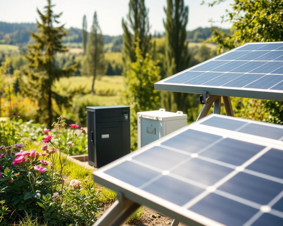 Komponenten einer Garten-Solaranlage
