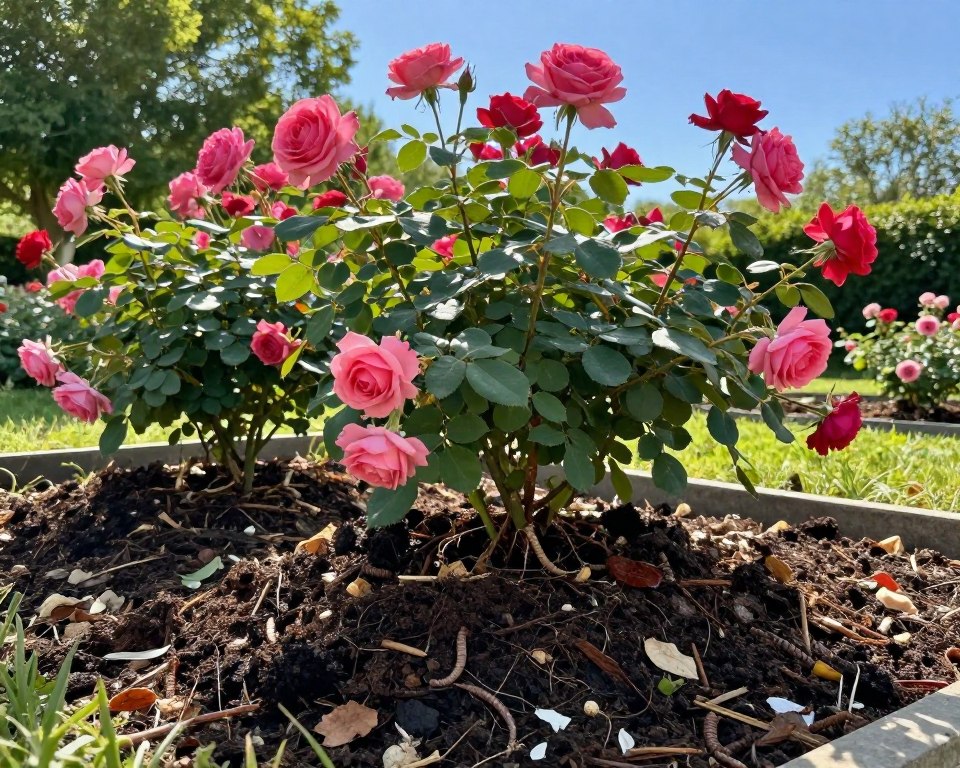 Kompost für Rosen organische Düngung