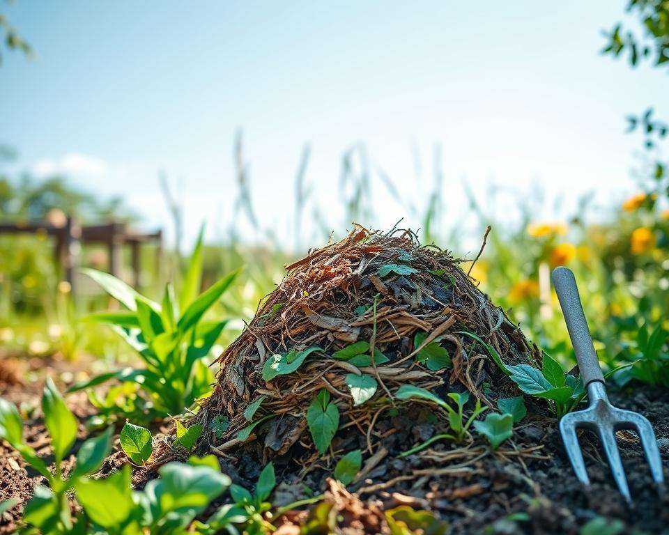 Komposthaufen Größe und Struktur