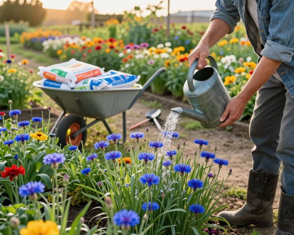 Kornblumen gießen und düngen Kornblumen gießen und düngen