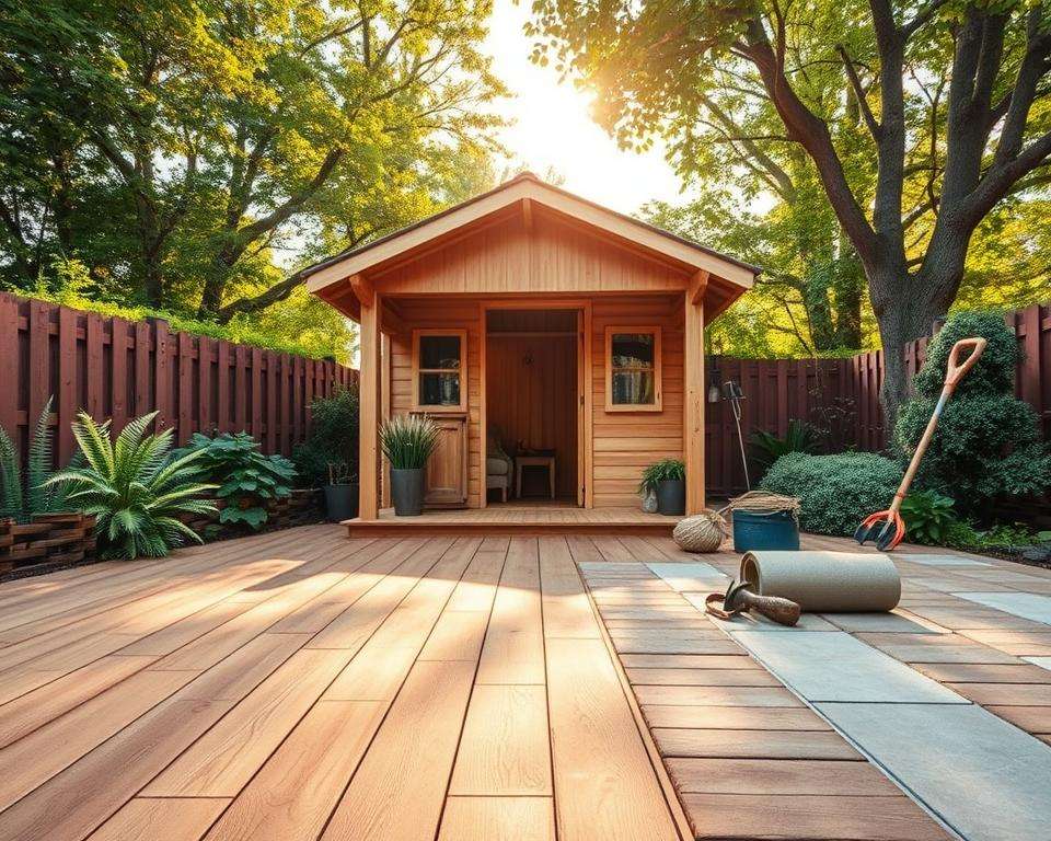 Kosten Aufwand Bodenbelag Gartenhaus
