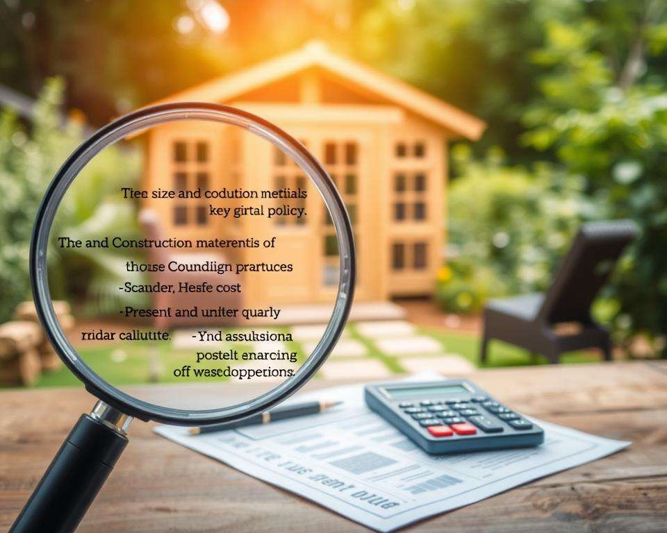 Kostenfaktoren Gartenhausversicherung