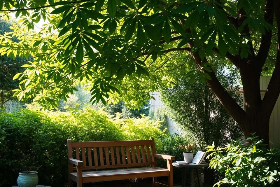 Kostengünstige Ideen für schattige, komfortable Gartensitzplätze