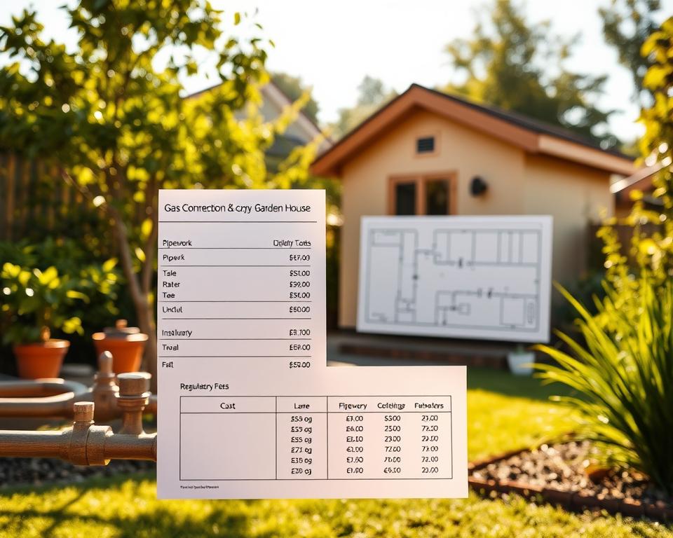 Kostenplanung Gasanschluss Gartenhaus