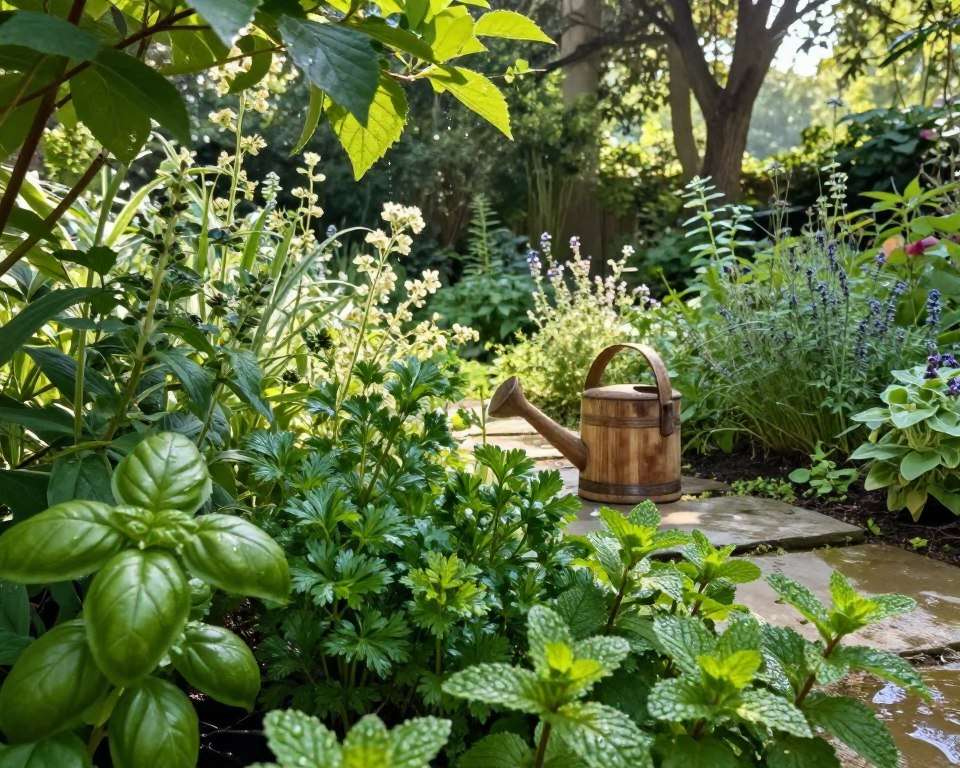 Kräuter Bewässerung Halbschatten