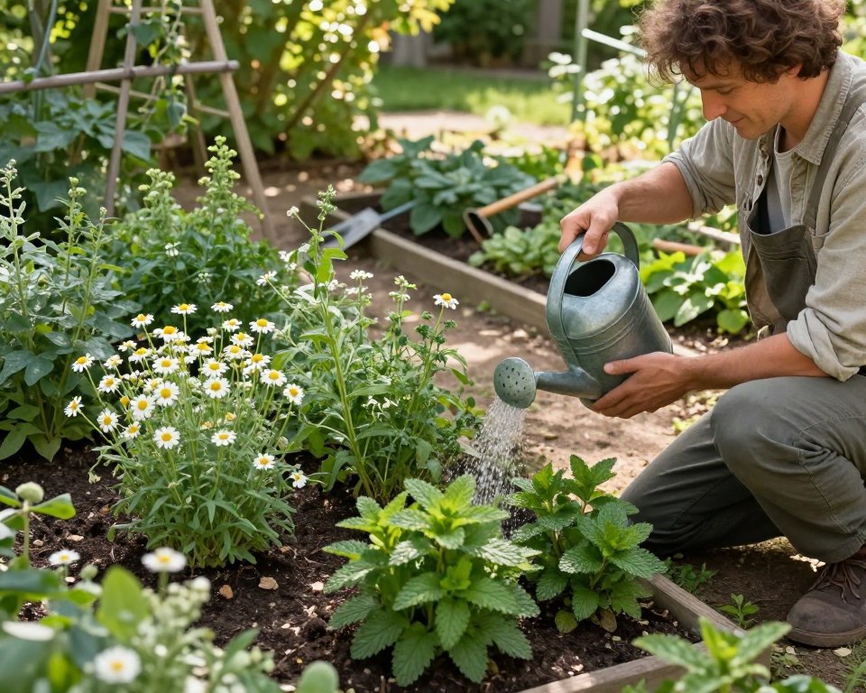 Kräuter Bewässerung und Pflege