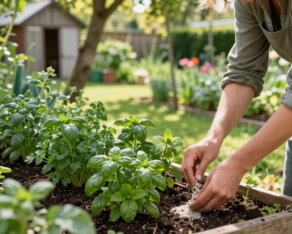 Kräuter düngen im Halbschatten