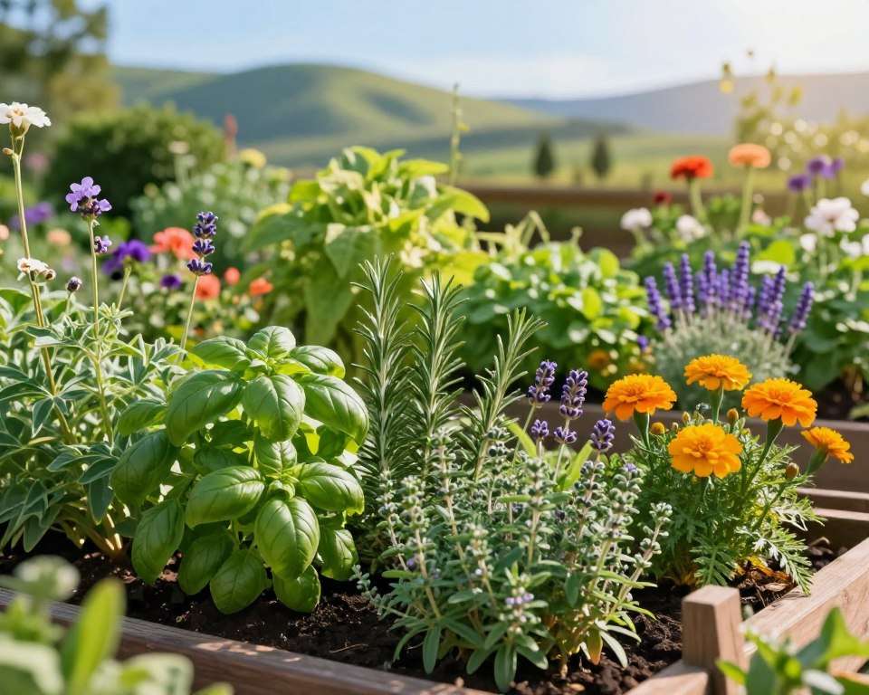 Kräuter und Blumen Kombinationen